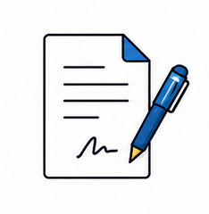 Document et stylo pour une demande de devis de location